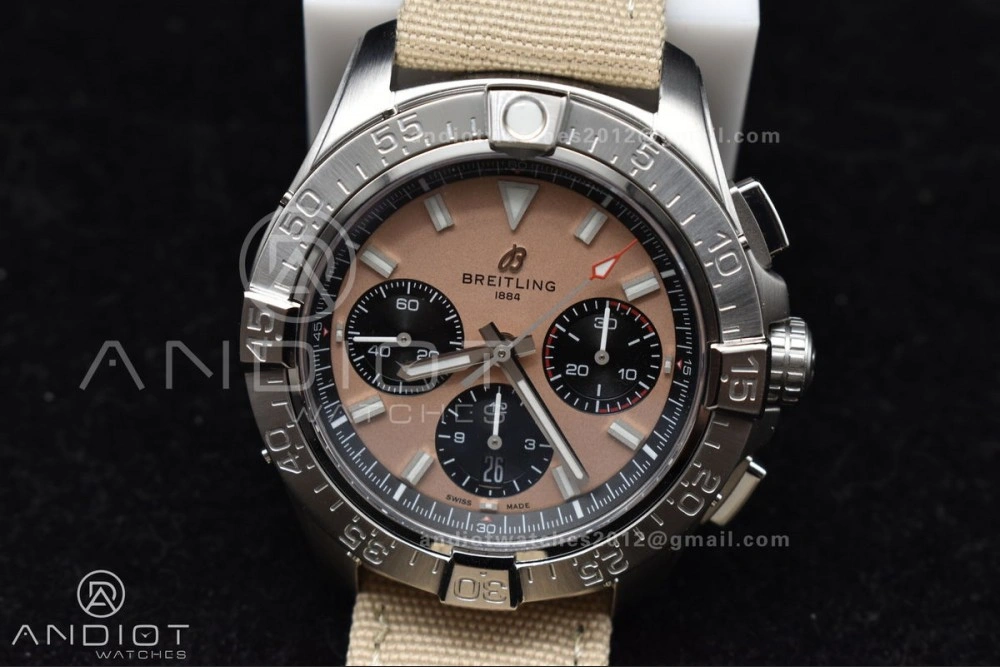 Chronograph Avenger B01 44mm BLSF 1:1 Best Edition Khaki Dial On Nato Strap A Functional 165
