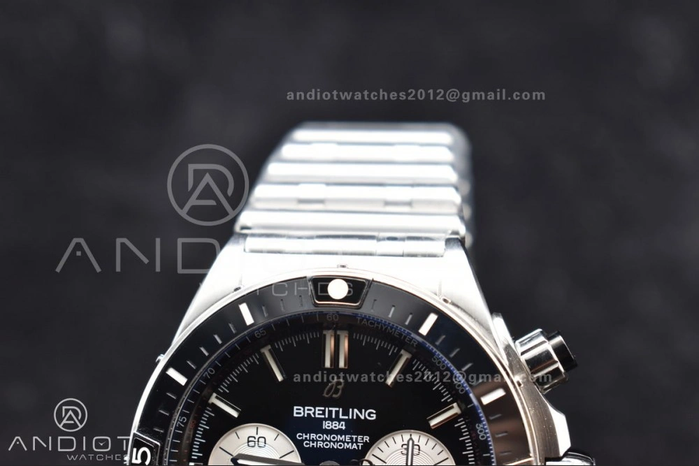 Chronomat B01 44mm SS BLSF 1:1 Best Edition Black Dial on SS Bracelet A Chic 166
