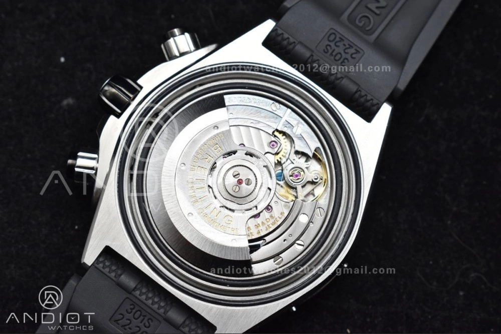 Bright Chronomat B01 44mm SS BLSF 1:1 Best Edition Green Dial On Robber Bracelet A 171
