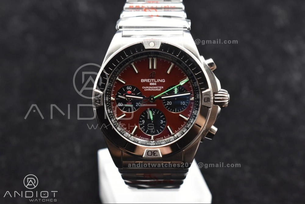 Chronomat B01 44mm SS BLSF 1:1 Best Edition Red Dial On SS Bracelet A Chic 181