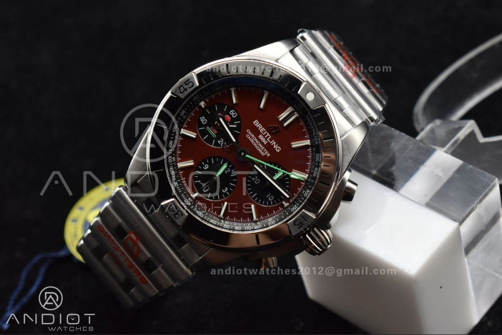 Chronomat B01 44mm SS BLSF 1:1 Best Edition Red Dial On SS Bracelet A Chic 181