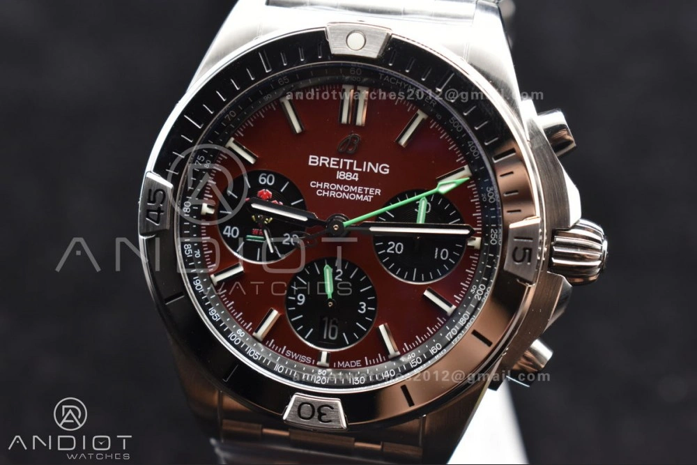 Chronomat B01 44mm SS BLSF 1:1 Best Edition Red Dial On SS Bracelet A Chic 181