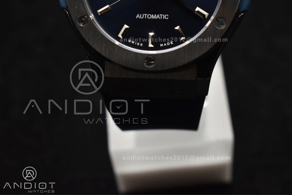Fusion 42mm SS HBF 1:1 Best Edition Blue Dial On Blue Gummy Strap A Upgraded 269