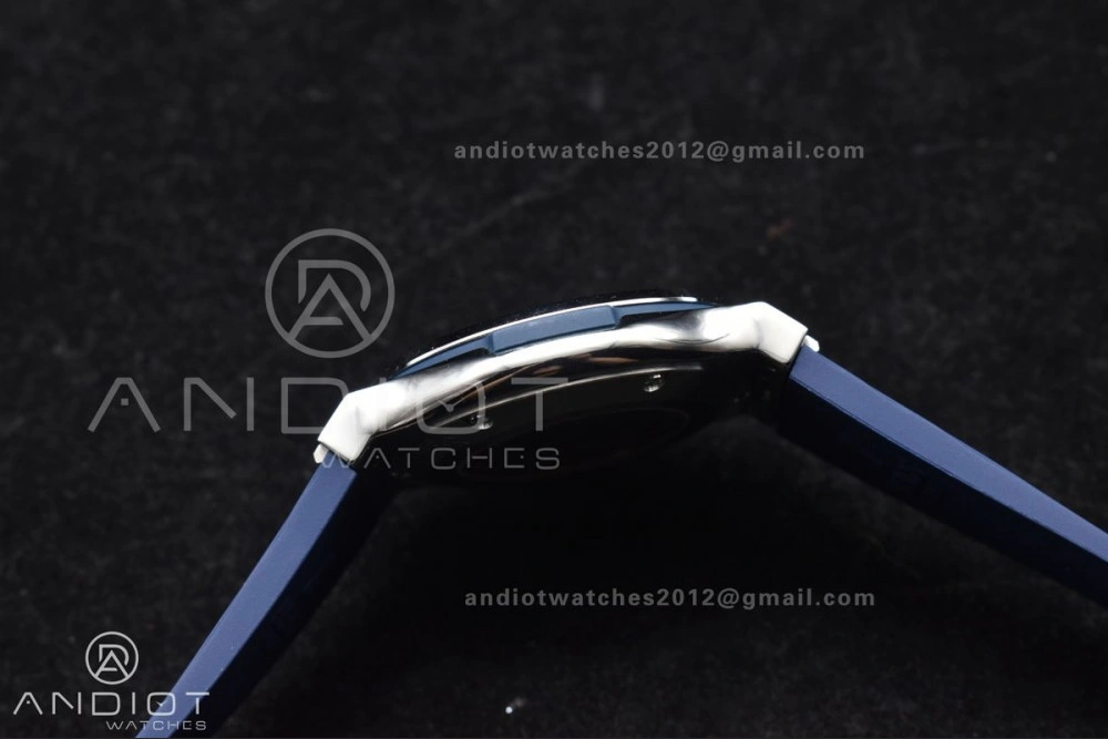 Fusion 42mm SS HBF 1:1 Best Edition Blue Dial On Blue Gummy Strap A Upgraded 269