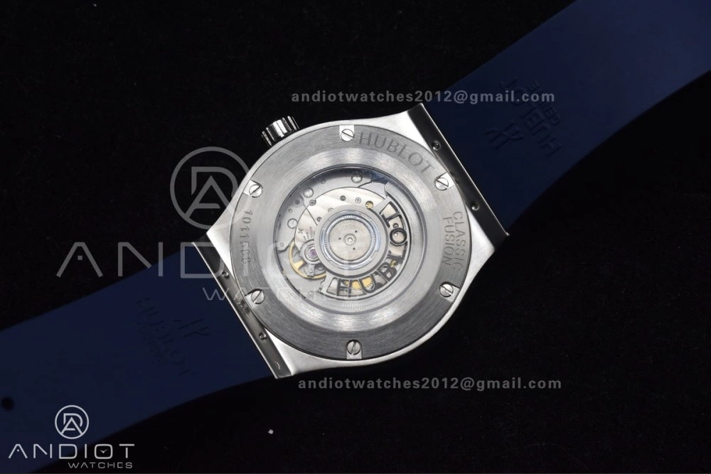 Fusion 42mm SS HBF 1:1 Best Edition Blue Dial On Blue Gummy Strap A Upgraded 269