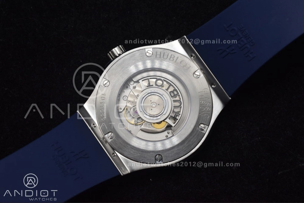 Fusion 42mm SS HBF 1:1 Best Edition Blue Dial On Blue Gummy Strap A Upgraded 269