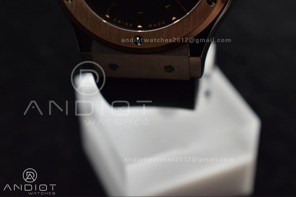 Resilient Fusion 45mm RG HBF 1:1 Best Edition Black Dial on Black Gummy Strap A 272