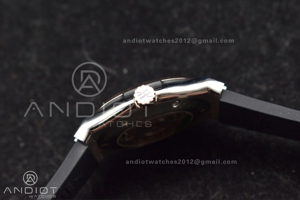Resilient Fusion 45mm RG HBF 1:1 Best Edition Black Dial on Black Gummy Strap A 272