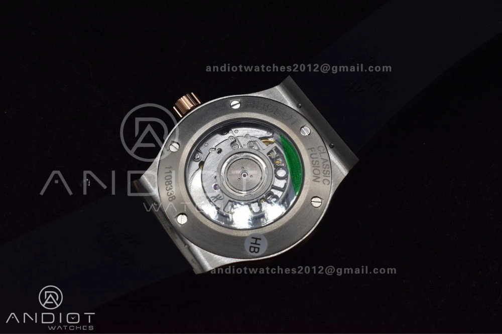 Resilient Fusion 45mm RG HBF 1:1 Best Edition Black Dial on Black Gummy Strap A 272