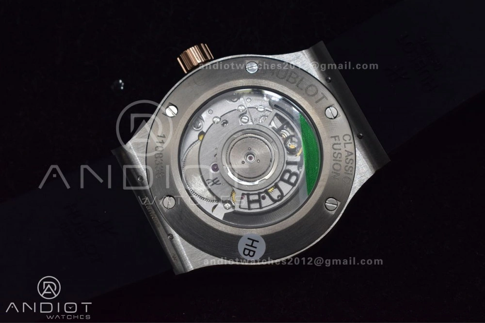 Resilient Fusion 45mm RG HBF 1:1 Best Edition Black Dial on Black Gummy Strap A 272
