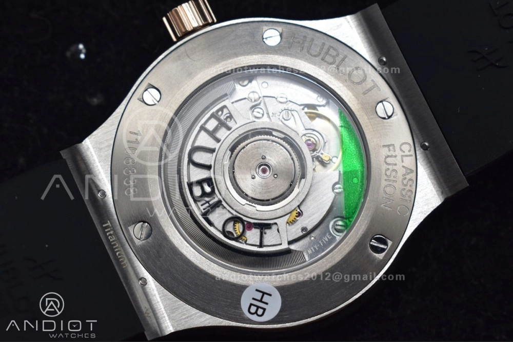 Resilient Fusion 45mm RG HBF 1:1 Best Edition Black Dial on Black Gummy Strap A 272