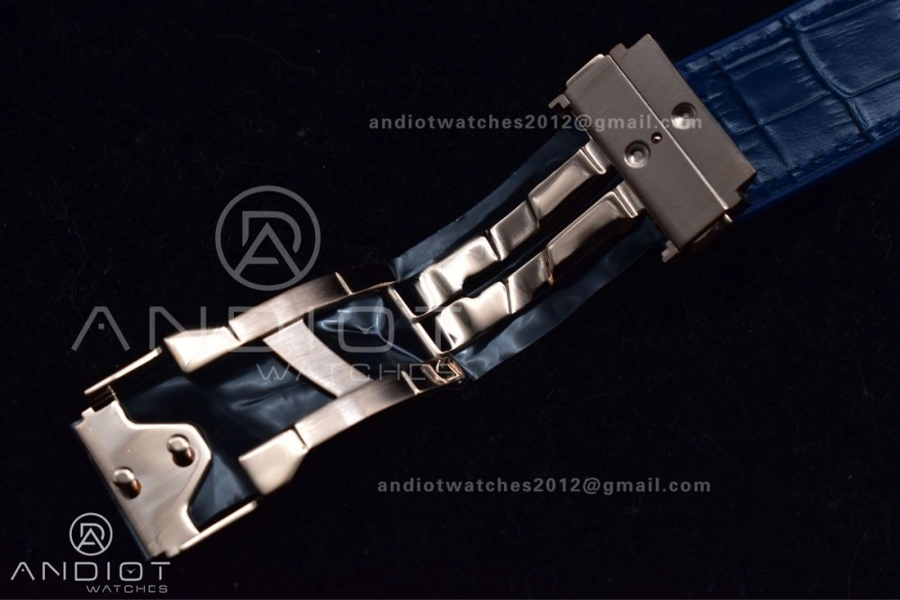 ZeroBulk Fusion 45mm SS HBF 1:1 Best Edition Blue Dial with Diamond Bezel on Blue Gummy Strap A 274