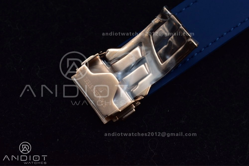 ZeroBulk Fusion 45mm SS HBF 1:1 Best Edition Blue Dial with Diamond Bezel on Blue Gummy Strap A 274