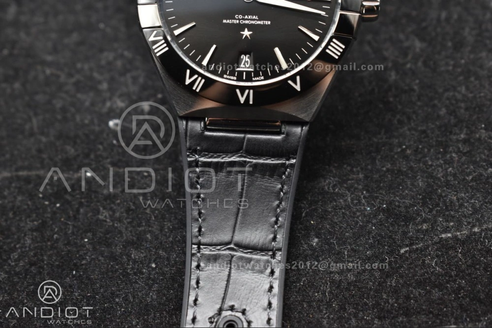 Constellation Black Ceramic SS VSF 1:1 Best Edition Black Dial on Black Gummy Strap A8900 Super Clone HighPerformance 545