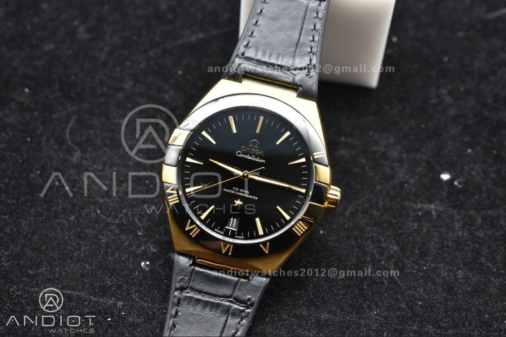 Constellation Black Ceramic YG VSF 1:1 Best Edition Black Dial on Black Gummy Strap A8900 Super Clone Casual 544