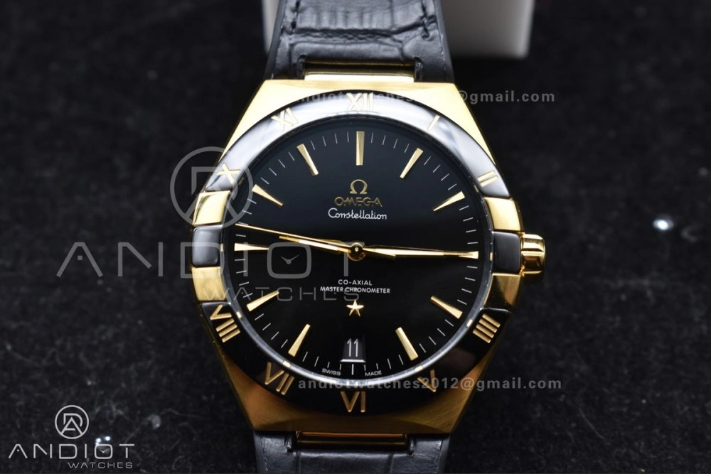 Constellation Black Ceramic YG VSF 1:1 Best Edition Black Dial on Black Gummy Strap A8900 Super Clone WellDesigned 28