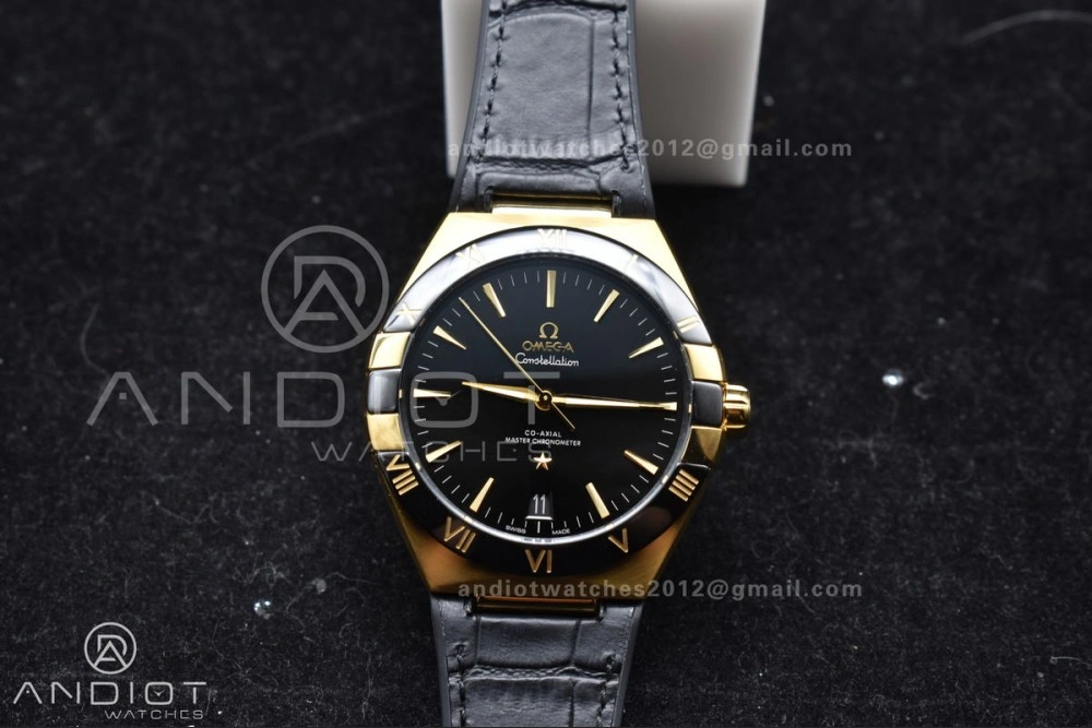 Constellation Black Ceramic YG VSF 1:1 Best Edition Black Dial on Black Gummy Strap A8900 Super Clone WellDesigned 28