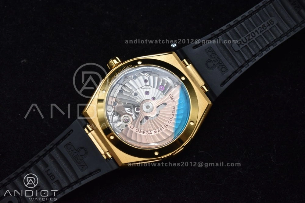 Constellation Black Ceramic YG VSF 1:1 Best Edition Black Dial on Black Gummy Strap A8900 Super Clone WellDesigned 28