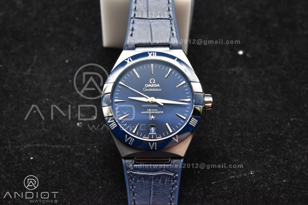Minimalist Constellation Blue Ceramic SS VSF 1:1 Best Edition Blue Dial on Blue Gummy Strap A8900 Super Clone 30