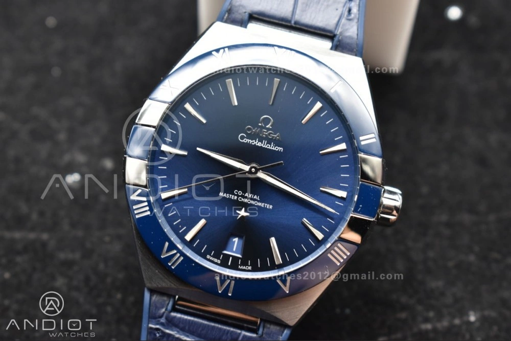 Minimalist Constellation Blue Ceramic SS VSF 1:1 Best Edition Blue Dial on Blue Gummy Strap A8900 Super Clone 30