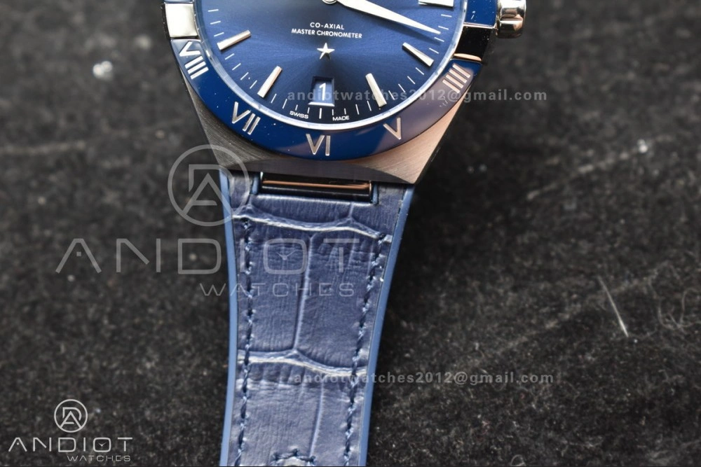 Minimalist Constellation Blue Ceramic SS VSF 1:1 Best Edition Blue Dial on Blue Gummy Strap A8900 Super Clone 30