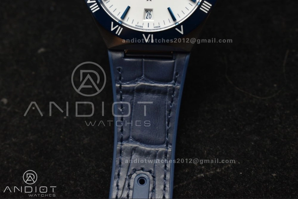 SunProtective Constellation Blue Ceramic SS VSF 1:1 Best Edition White Dial on Blue Gummy Strap A8900 Super Clone 36