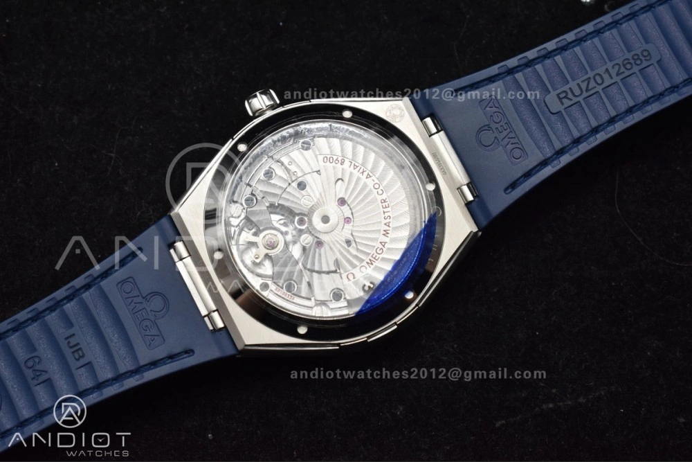 SunProtective Constellation Blue Ceramic SS VSF 1:1 Best Edition White Dial on Blue Gummy Strap A8900 Super Clone 36