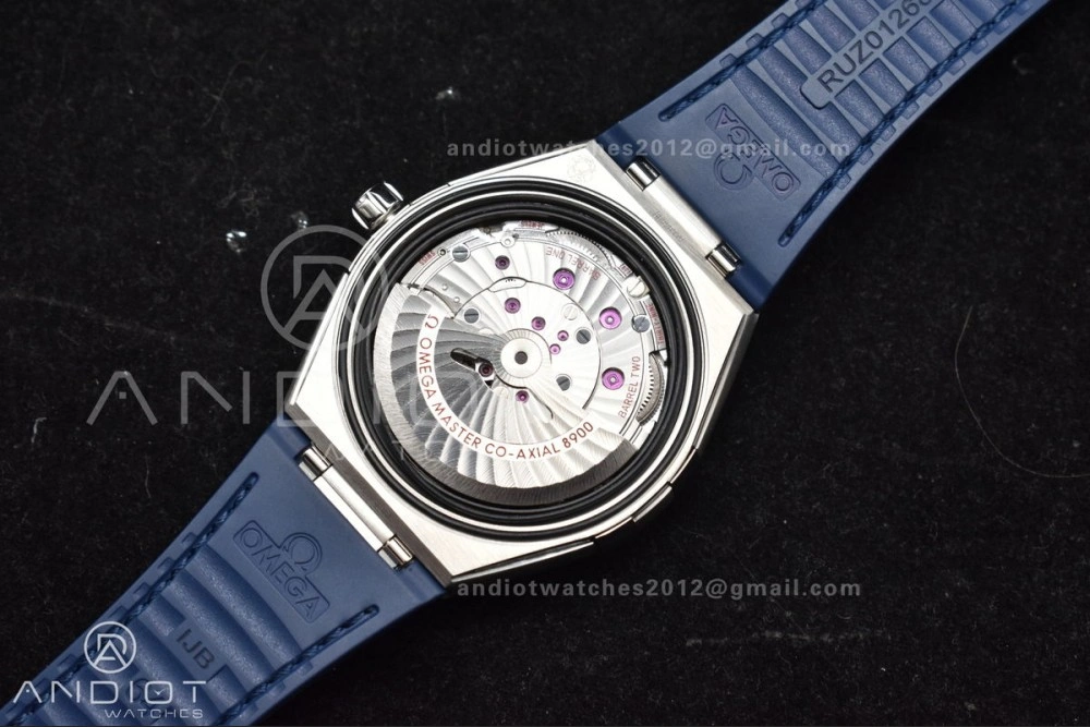 SunProtective Constellation Blue Ceramic SS VSF 1:1 Best Edition White Dial on Blue Gummy Strap A8900 Super Clone 36
