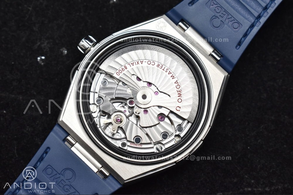 SunProtective Constellation Blue Ceramic SS VSF 1:1 Best Edition White Dial on Blue Gummy Strap A8900 Super Clone 36