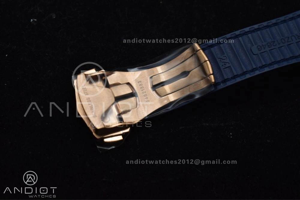 Durable Constellation Blue Ceramic YG VSF 1:1 Best Edition Blue Dial On Blue Gummy Strap A8900 Super Clone 541