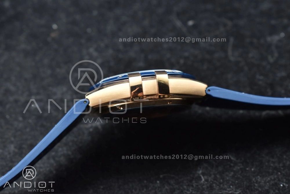 Durable Constellation Blue Ceramic YG VSF 1:1 Best Edition Blue Dial On Blue Gummy Strap A8900 Super Clone 541