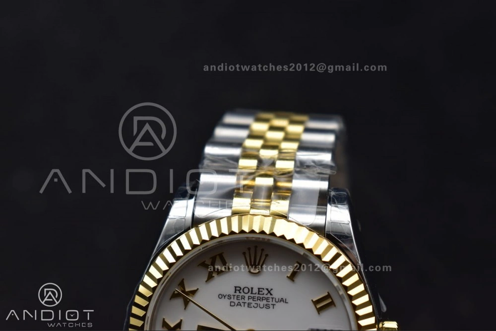 Lightweight DateJust 31 Ladies 278271 GSF 316L Steel White Dial Roman Markers on YG President Bracelet 550