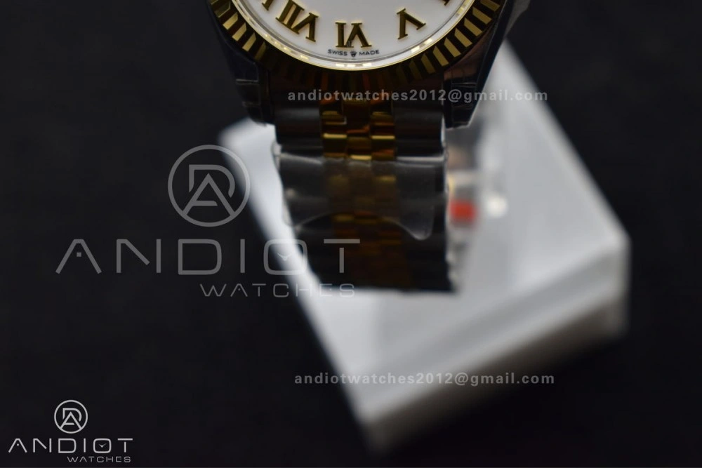 Lightweight DateJust 31 Ladies 278271 GSF 316L Steel White Dial Roman Markers on YG President Bracelet 550