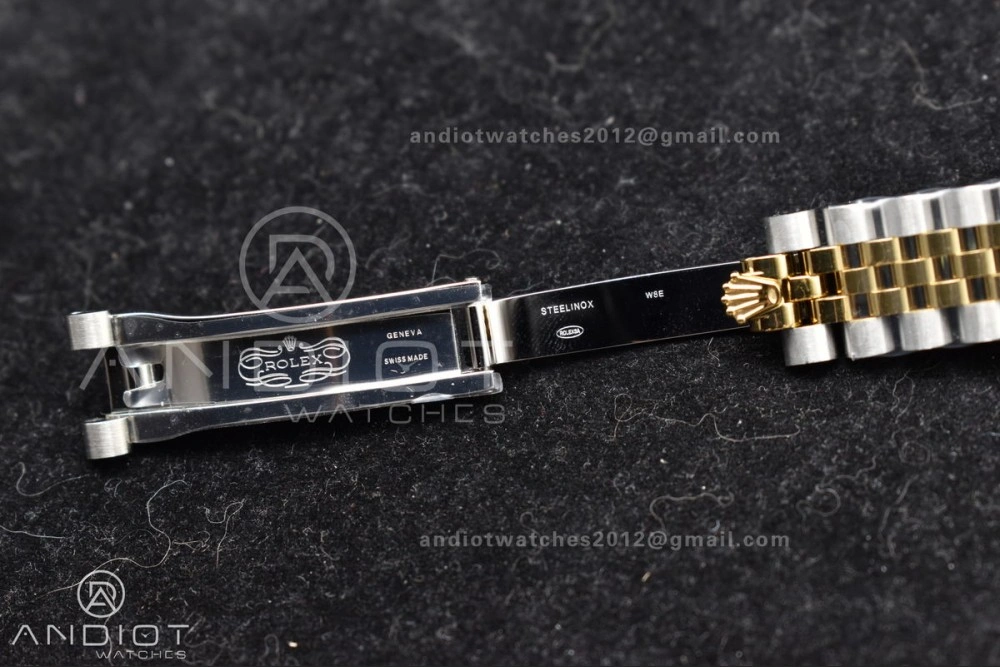 DateJust 31 Ladies 278273 GSF 316L Steel Gold Dial Stick Markers On YG President Bracelet Breathable 549