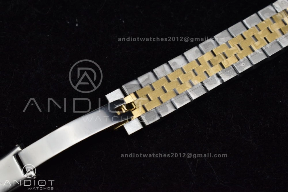 DateJust 31 Ladies 278273 GSF 316L Steel Gold Dial Stick Markers On YG President Bracelet Breathable 549