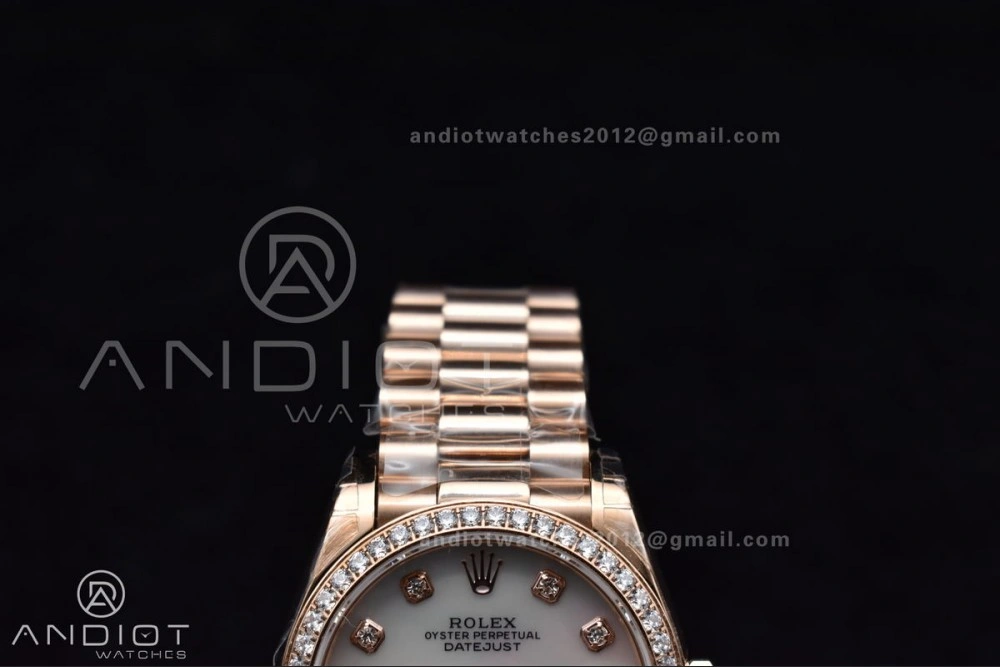 DateJust 31 Ladies 278275 GSF 316L Steel MOP Diamond Dial On Full RG Case and President Sytle Bracelet WellDesigned 551