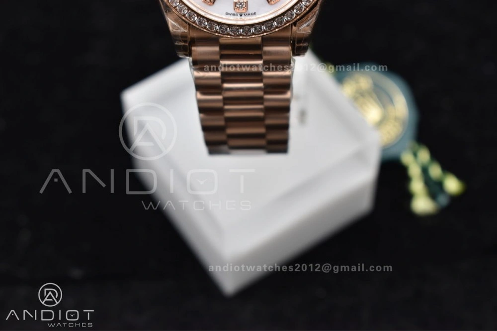 DateJust 31 Ladies 278275 GSF 316L Steel MOP Diamond Dial On Full RG Case and President Sytle Bracelet WellDesigned 551