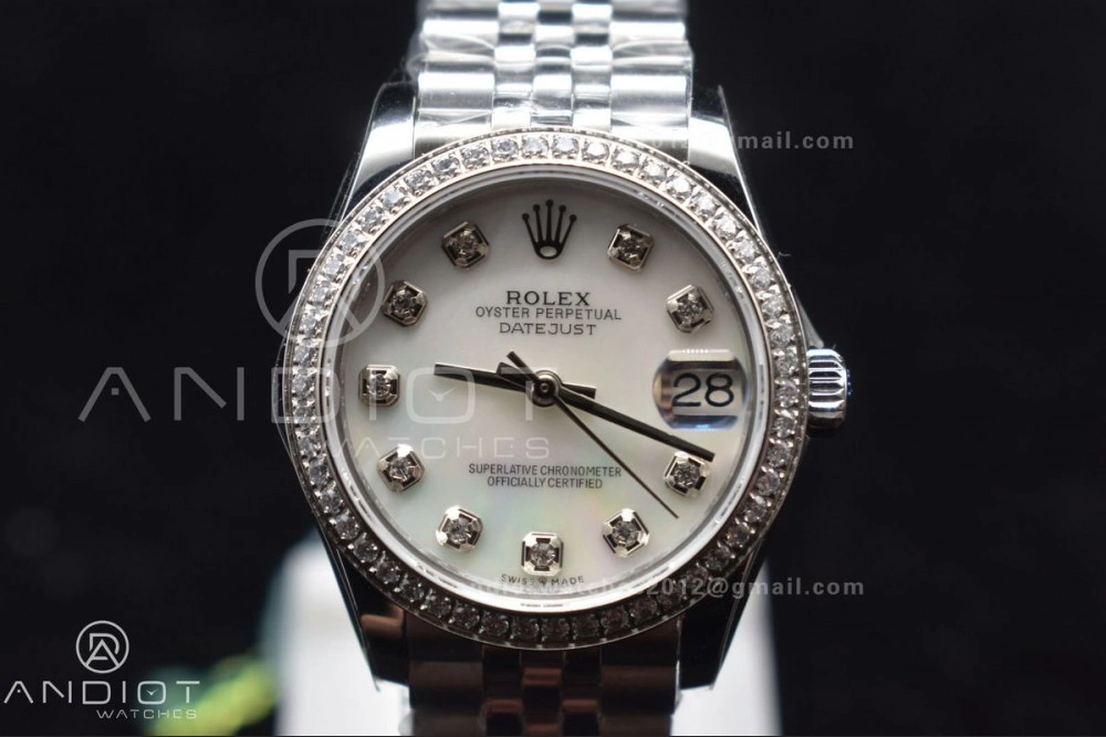 DateJust 31 Ladies 278289 WF 316L Steel White Dial Fluted Bezel On President Syle Bracelet Seasonal 408