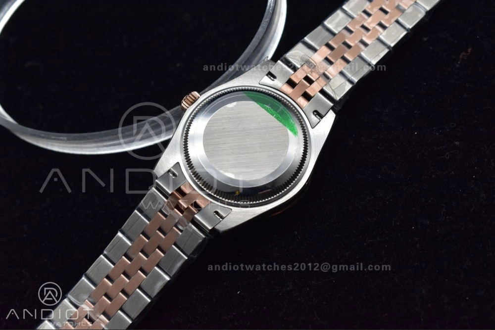 DateJust 31 Ladies 278289 WF RG 316L Steel Silver Dial Diamonds Bezel and Markers on President Syle Bracelet FlexibleFit 554