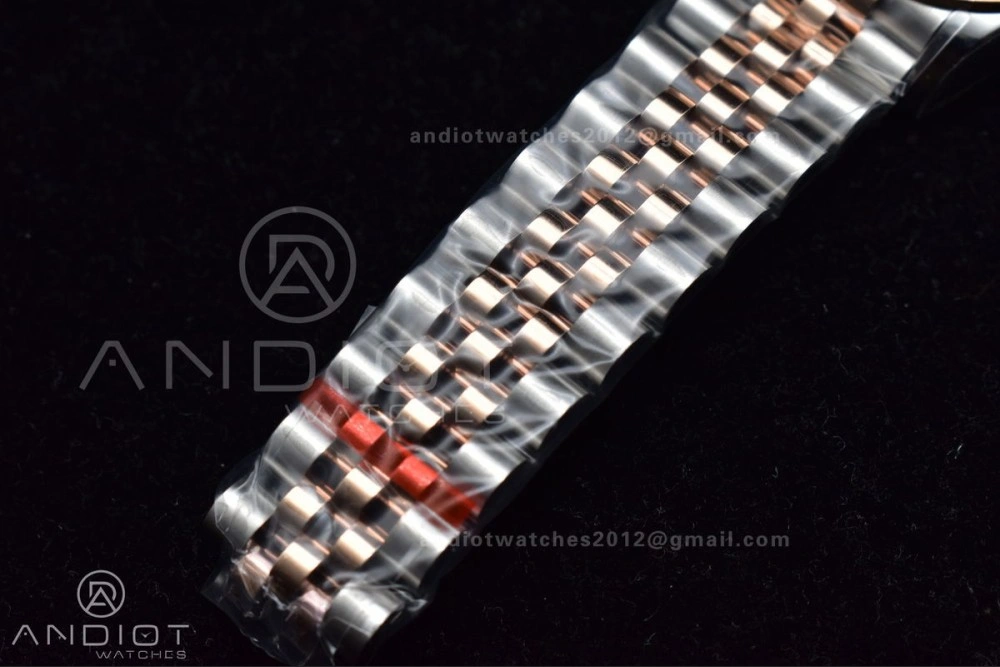 DateJust 31 Ladies 278289 WF RG 316L Steel Silver Dial Diamonds Bezel and Markers on President Syle Bracelet FlexibleFit 554