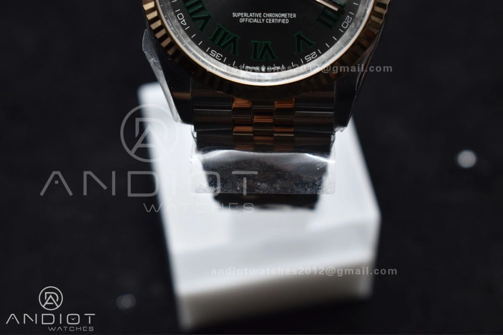 DateJust 36 126231 Clean 1:1 Best Edition 904L Steel Gray DIal Green Roman Marker on SS RG Jubilee Bracelet VR Original 567