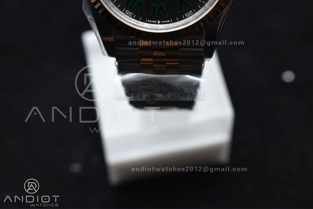 DateJust 36 126231 Clean 1:1 Best Edition 904L Steel Gray DIal Green Roman Marker on SS RG Jubilee Bracelet VR Original 567