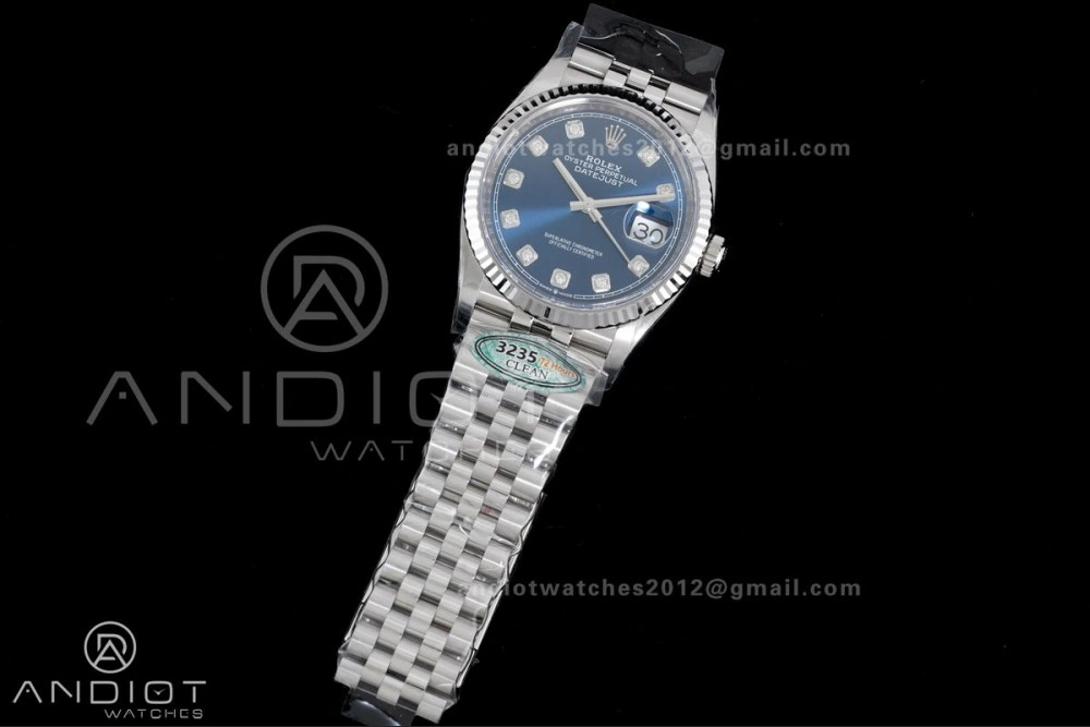 Cozy DateJust 36 126234 Clean 1:1 Best Edition 904L Steel Blue Diamonds Dial on Jubilee Bracelet SH 555