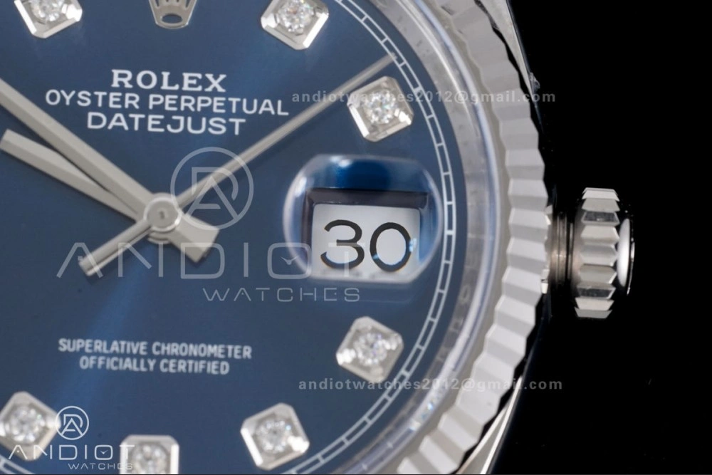 Cozy DateJust 36 126234 Clean 1:1 Best Edition 904L Steel Blue Diamonds Dial on Jubilee Bracelet SH 555