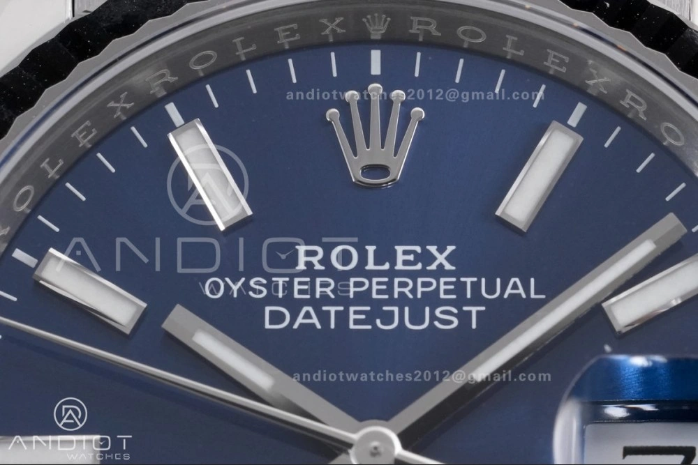 Unisex DateJust 36 126234 Clean 1:1 Best Edition 904L Steel Blue Stick Dial on Jubilee Bracelet SH 560