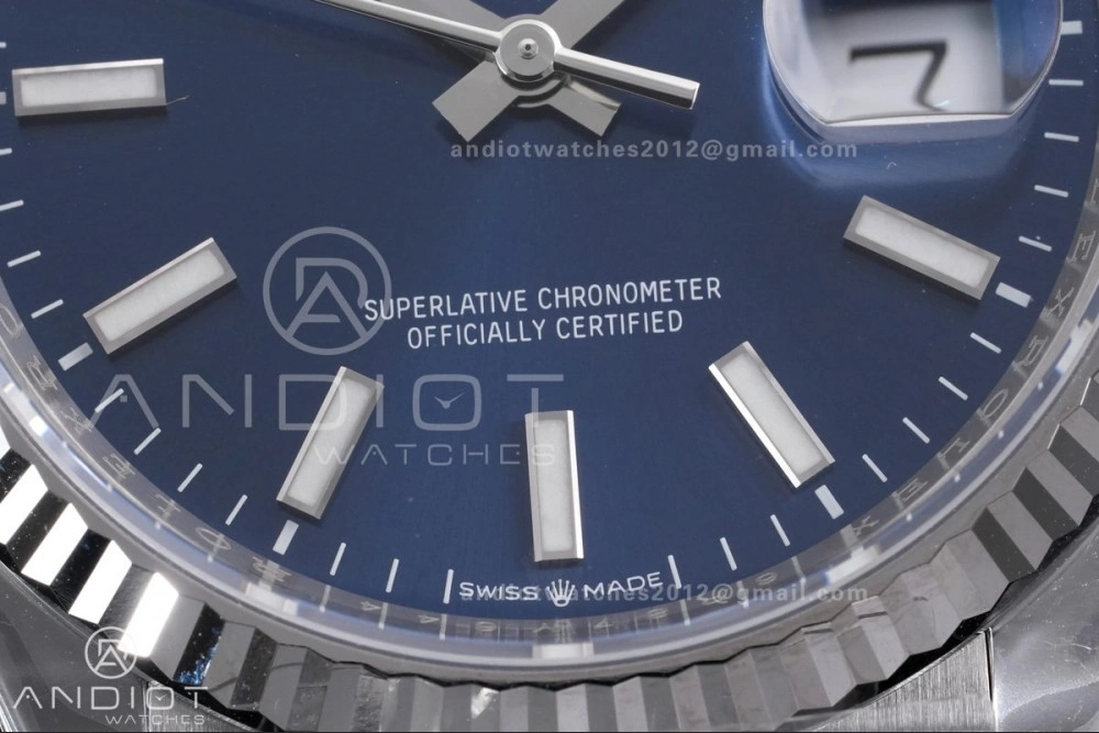 Unisex DateJust 36 126234 Clean 1:1 Best Edition 904L Steel Blue Stick Dial on Jubilee Bracelet SH 560