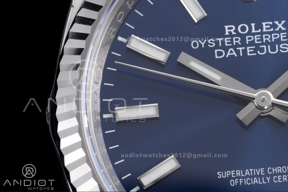 Unisex DateJust 36 126234 Clean 1:1 Best Edition 904L Steel Blue Stick Dial on Jubilee Bracelet SH 560