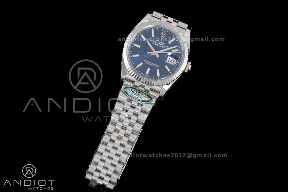 TechFriendly DateJust 36 126234 Clean 1:1 Best Edition 904L Steel Blue Texted Dial on Jubilee Bracelet SH 565