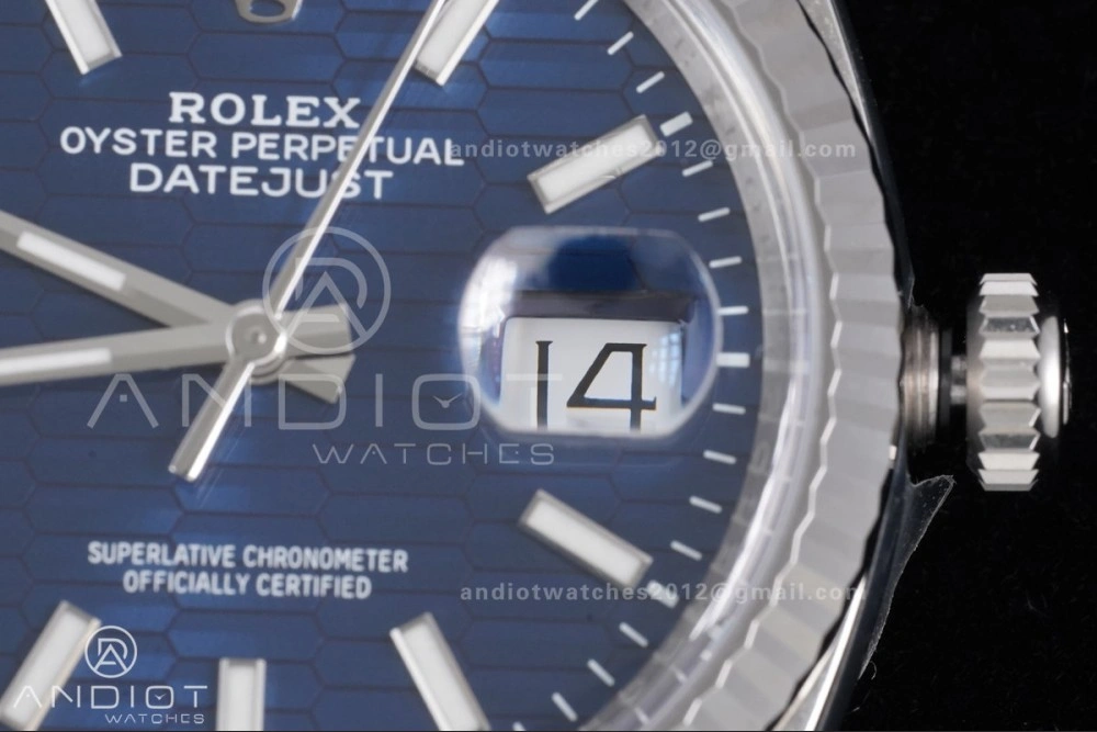 TechFriendly DateJust 36 126234 Clean 1:1 Best Edition 904L Steel Blue Texted Dial on Jubilee Bracelet SH 565