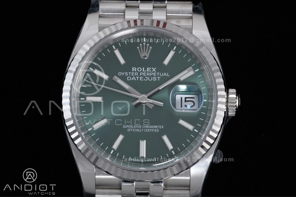 DateJust 36 126234 Clean 1:1 Best Edition 904L Steel Green Stick Dial on Jubilee Bracelet SH Soft 564